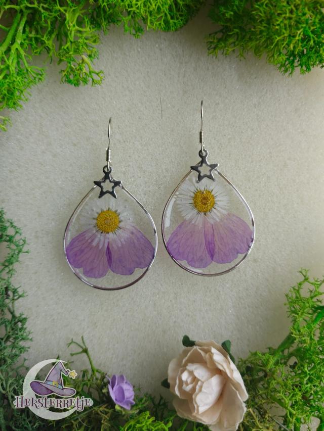 Bloemenpracht druppel oorbellen