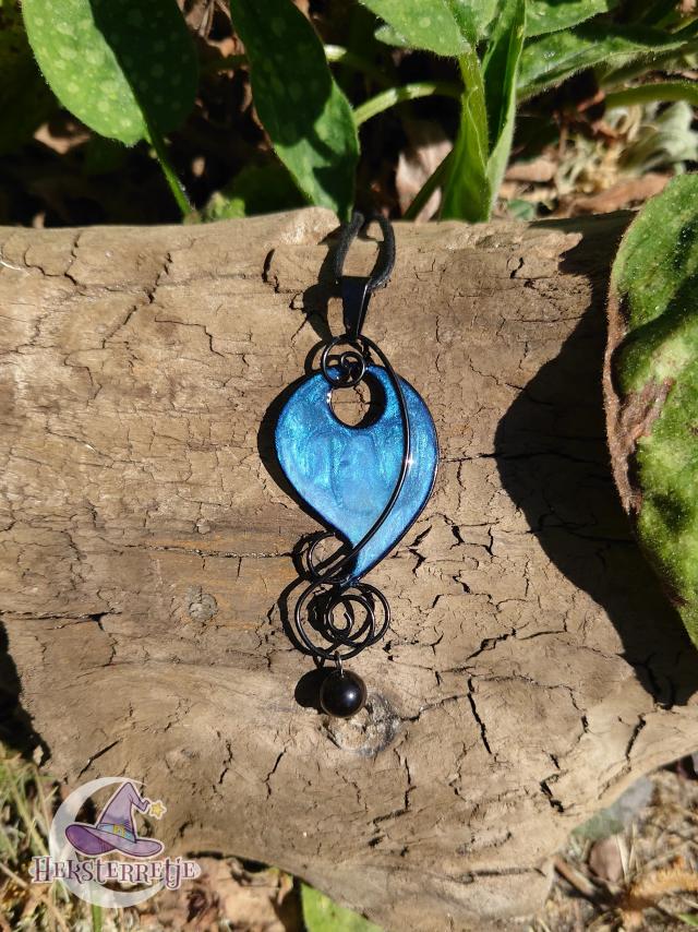 Elvenstijl ketting met obsidiaan