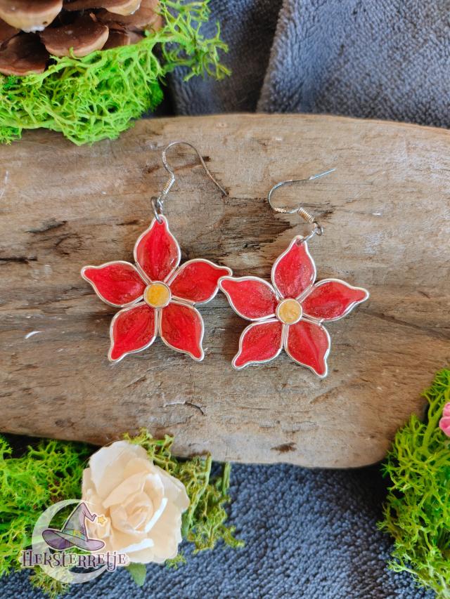 Sierlijke bloem oorbellen