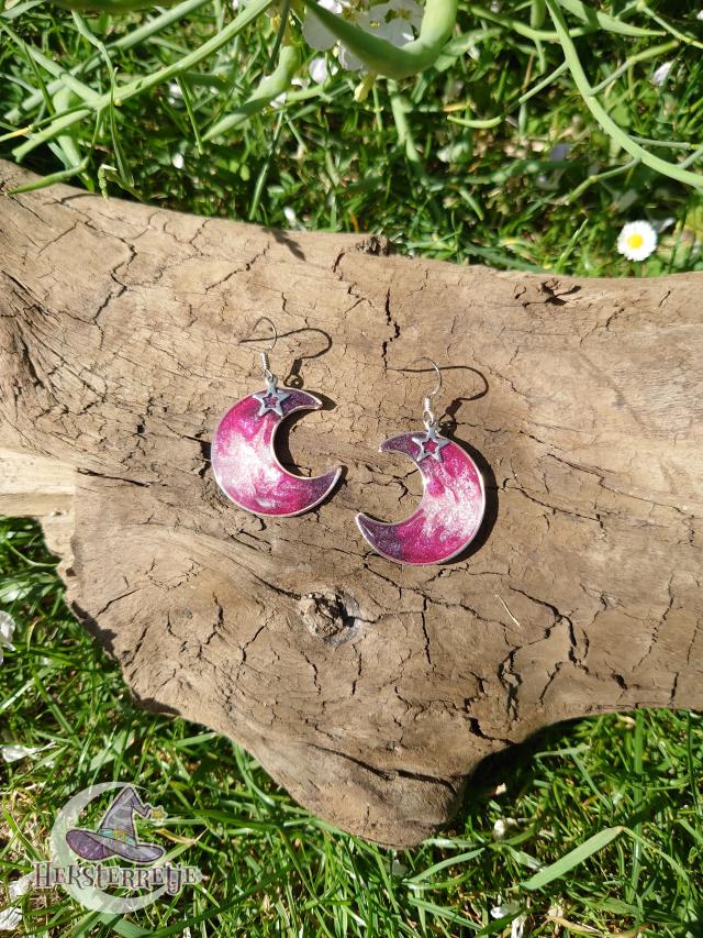 Maneschijn oorbellen