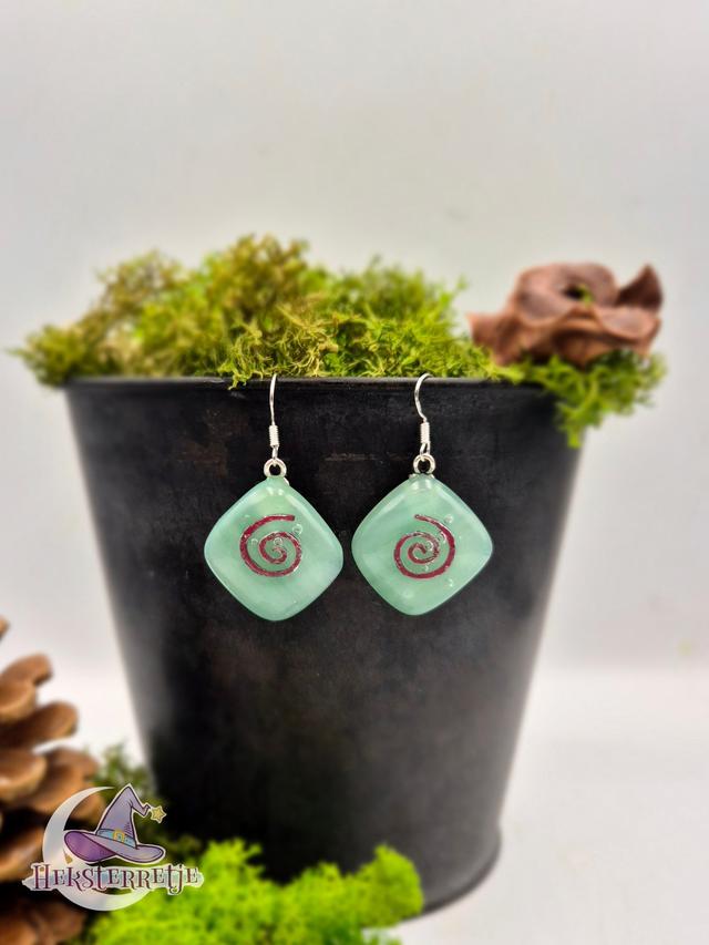 Glass Spiral oorbellen